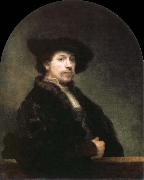 Rembrandt van rijn self portrait at the age of 34 painting